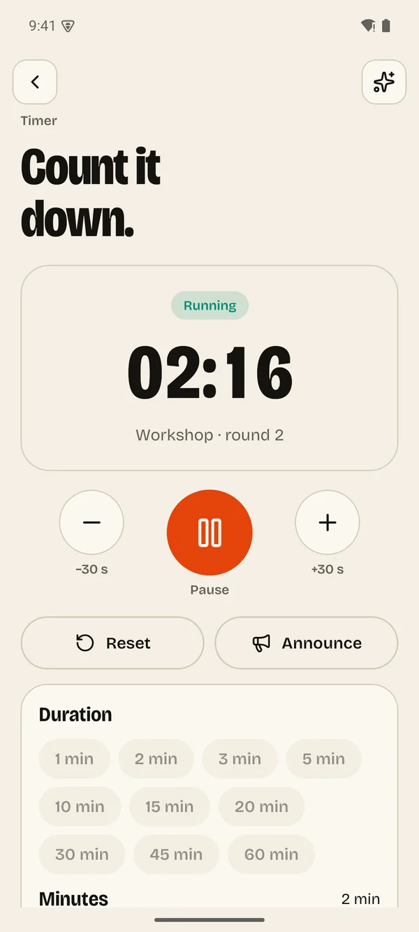 The timer remote on the phone